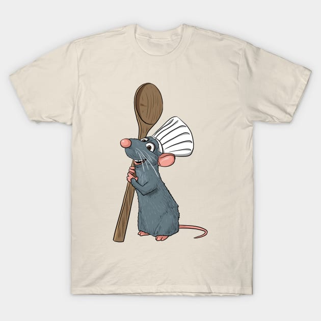 Remy the Little Chef from Ratatouille T-Shirt by Black Snow Comics